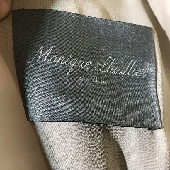 $4,500 Monique Lhuillier Sequin Floral Black Lace Dress - Picture 8 of 9